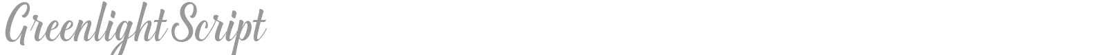 Greenlight Script font preview